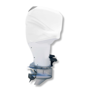 OuterEnvy Solid White outboard motor cover on Mercury